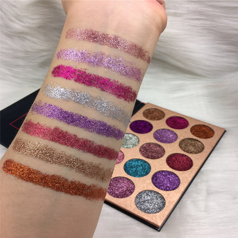 SG's 15 color Glitter Eyeshadow Palette