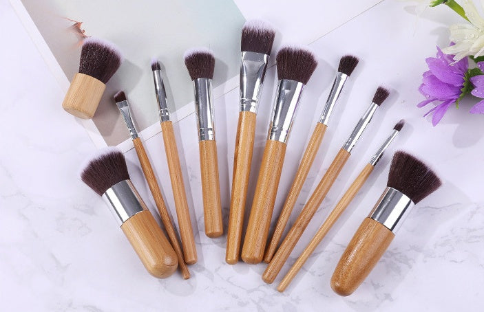SG's 11 pcs Bamboo Makeup Brush Set