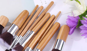 SG's 11 pcs Bamboo Makeup Brush Set