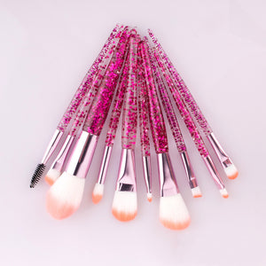 SG's Glossy 10 pcs Makeup Brush Set
