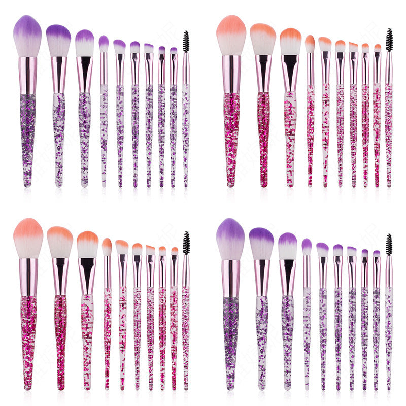 SG's Glossy 10 pcs Makeup Brush Set