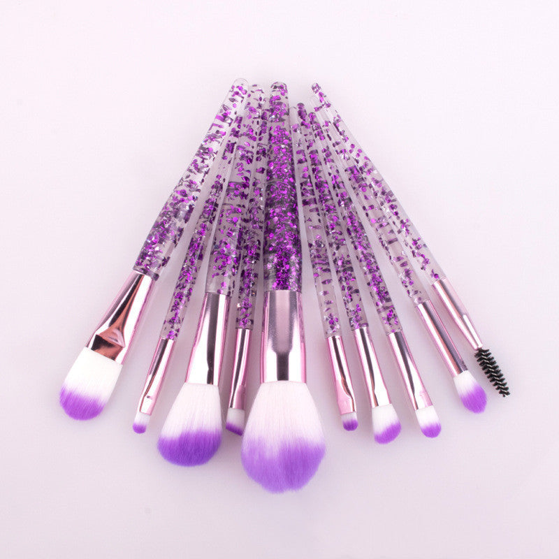 SG's Glossy 10 pcs Makeup Brush Set