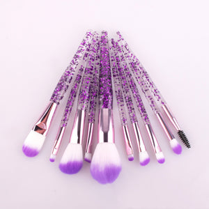 SG's Glossy 10 pcs Makeup Brush Set