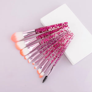 SG's Glossy 10 pcs Makeup Brush Set