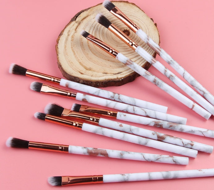 SG's 10Pcs Marble Makeup Brush Set