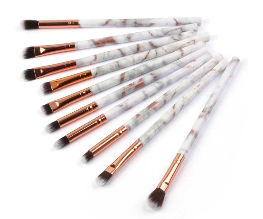 SG's 10Pcs Marble Makeup Brush Set