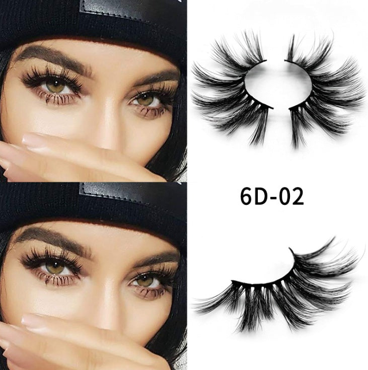 Glossy Winks 25mm mink false eye lashes 6D three-dimensional