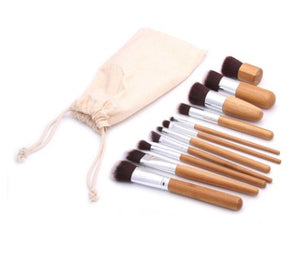 SG's 11 pcs Bamboo Makeup Brush Set