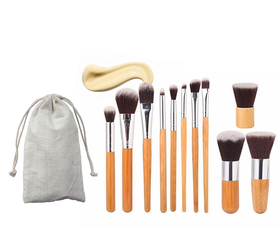SG's 11 pcs Bamboo Makeup Brush Set